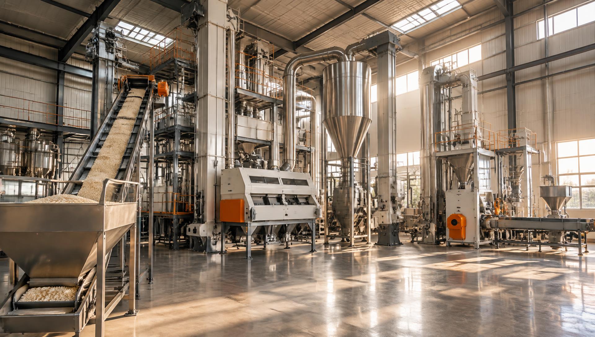 Representative modern grain processing plant